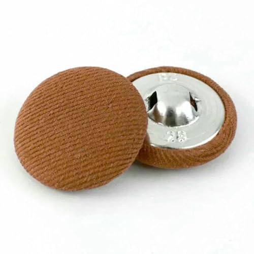 50 Stück 11–30 mm Stoffknöpfe zum Nähen von Taschen, Mänteln, dekorativen runden Schaftknöpfen, Schnalle, DIY-Kleidungszubehör, 4–20 mm von YFSHC
