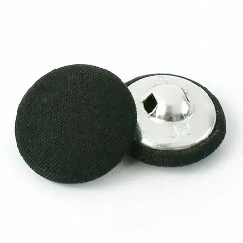 50 Stück 11–30 mm Stoffknöpfe zum Nähen von Taschen, Mänteln, dekorativen runden Schaftknöpfen, Schnalle, DIY-Kleidungszubehör, 5–30 mm von YFSHC