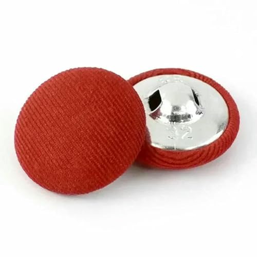 50 Stück 11–30 mm Stoffknöpfe zum Nähen von Taschen, Mänteln, dekorativen runden Schaftknöpfen, Schnalle, DIY-Kleidungszubehör, 6–20 mm von YFSHC