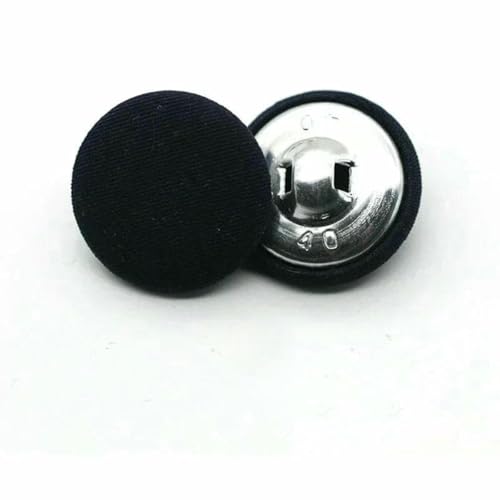 50 Stück 11–30 mm Stoffknöpfe zum Nähen von Taschen, Mänteln, dekorativen runden Schaftknöpfen, Schnalle, DIY-Kleidungszubehör, 9–20 mm von YFSHC