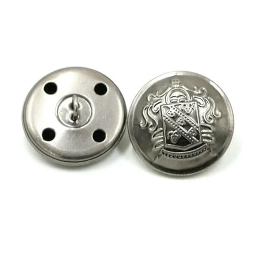 50 Stück 15–25 mm Metallknöpfe, antiker Messing-Ösenknopf für Kleidung, Jeans, Reparaturset, Handarbeitsschnalle, DIY-Strick-Nähzubehör, B3-13, GunBlack, 23 von YFSHC