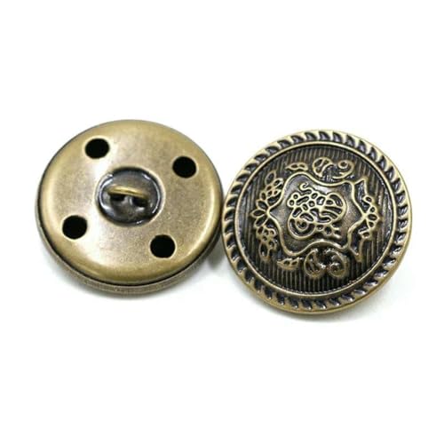 50 Stück 15–25 mm Metallknöpfe, antiker Messing-Ösenknopf für Kleidung, Jeans, Reparaturset, Handarbeitsschnalle, DIY-Strick-Nähzubehör, B3-15-Bronze-25 mm 50 Stück 15–25 mm Metallknöpfe, antiker Messing-Ösenknopf für Kleidung, Jeans, Reparaturset, Handarbeitsschnalle, DIY-Strick-Nähzubehör, B3-15-Bronze-25 mm von YFSHC
