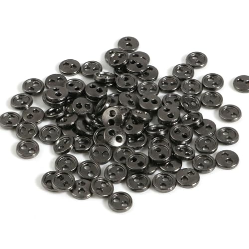 50 Stück 3/4/5 mm Metallknöpfe mit 2 Löchern, rund, für Heimwerker, Puppenkleidung, Schnallen, handgefertigte Knöpfe, Nähen von Kleidungszubehör, 5–5 mm Durchmesser. 50 Stück 3/4/5 mm Metallknöpfe mit 2 Löchern, rund, für Heimwerker, Puppenkleidung, Schnallen, handgefertigte Knöpfe, Nähen von Kleidungszubehör, 5–5 mm Durchmesser. von YFSHC
