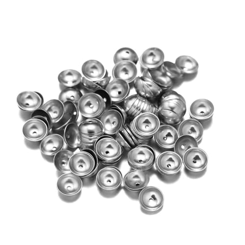 50 Stück 3–10 mm goldfarbene Edelstahl-Perlenkappen, runde Abstandshalterperlen für die Schmuckherstellung, DIY-Komponenten, Zubehör, Großhandel, Silber, 3 x 0,9 mm 50 Stück 3–10 mm goldfarbene Edelstahl-Perlenkappen, runde Abstandshalterperlen für die Schmuckherstellung, DIY-Komponenten, Zubehör, Großhandel, Silber, 3 x 0,9 mm von YFSHC