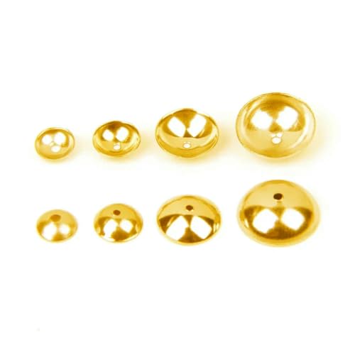50 Stück 3–10 mm goldfarbene Edelstahl-Perlenkappen, runde Abstandshalterperlen für die Schmuckherstellung, DIY-Komponenten, Zubehör, Großhandel, ZM-001 Gold, 6 x 1,2 mm Loch 50 Stück 3–10 mm goldfarbene Edelstahl-Perlenkappen, runde Abstandshalterperlen für die Schmuckherstellung, DIY-Komponenten, Zubehör, Großhandel, ZM-001 Gold, 6 x 1,2 mm Loch von YFSHC