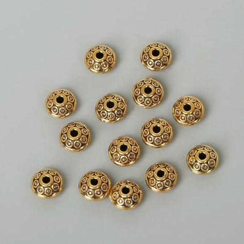 50 Stück 6 x 4,0 mm Antik-Gold/Rhodium/Bronze Metallperlen Endkappen Seed Spacer Perlen für Schmuckherstellung DIY Charm Armband - wie auf dem Bild gezeigt 50 Stück 6 x 4,0 mm Antik-Gold/Rhodium/Bronze Metallperlen Endkappen Seed Spacer Perlen für Schmuckherstellung DIY Charm Armband - wie auf dem Bild gezeigt von YFSHC