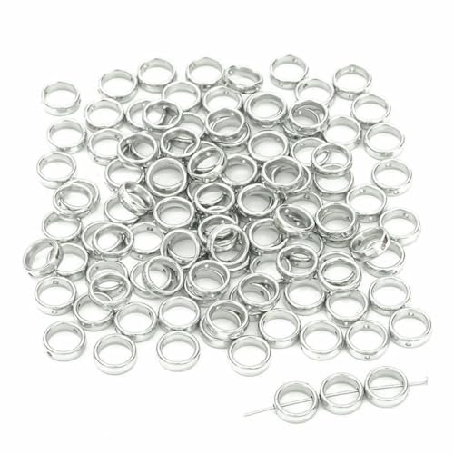 50 Stück CCB-Perlen mit zwei Löchern, Herz, Blume, oval, Kreis, Rahmen, Abstandshalter, Verbinder für DIY-Armbänder, Ohrringe, Anhänger, Schmuckherstellung, 12 mm RH 50 Stück CCB-Perlen mit zwei Löchern, Herz, Blume, oval, Kreis, Rahmen, Abstandshalter, Verbinder für DIY-Armbänder, Ohrringe, Anhänger, Schmuckherstellung, 12 mm RH von YFSHC