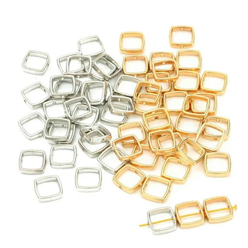 50 Stück CCB-Perlen mit zwei Löchern, Herz, Blume, oval, Kreis, Rahmen, Abstandshalter für DIY-Armbänder, Ohrringe, Anhänger, Schmuckherstellung, 14,0 mm, MX 50 Stück CCB-Perlen mit zwei Löchern, Herz, Blume, oval, Kreis, Rahmen, Abstandshalter für DIY-Armbänder, Ohrringe, Anhänger, Schmuckherstellung, 14,0 mm, MX von YFSHC