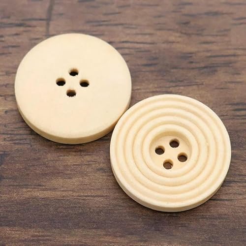 50 Stück DIY Holzknöpfe Nähzubehör Kinderkleidung Handarbeiten Hemden Dekorative Knöpfe Handarbeit Kinderbekleidung-weiß-25 mm 50 Stück DIY Holzknöpfe Nähzubehör Kinderkleidung Handarbeiten Hemden Dekorative Knöpfe Handarbeit Kinderbekleidung-weiß-25 mm von YFSHC