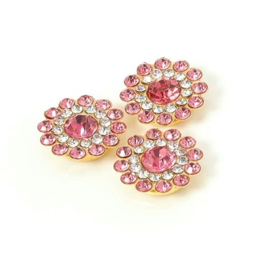 50 Stück Kristall-Klauen-Strasssteine, flache Rückseite, Näh-Cabochons, Lünettenperlen für die Schmuckherstellung, DIY-Handarbeiten, Schleifen, Rosa von YFSHC