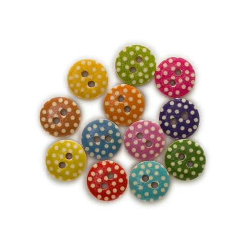 50 Stück Punktdruck, runde Holzknöpfe im pastoralen Stil, Nähen, Scrapbook, Kleidung, Basteln, Handarbeit, Heimdekoration, 11–18 mm, Natur, 11,5 mm 50 Stück Punktdruck, runde Holzknöpfe im pastoralen Stil, Nähen, Scrapbook, Kleidung, Basteln, Handarbeit, Heimdekoration, 11–18 mm, Natur, 11,5 mm von YFSHC