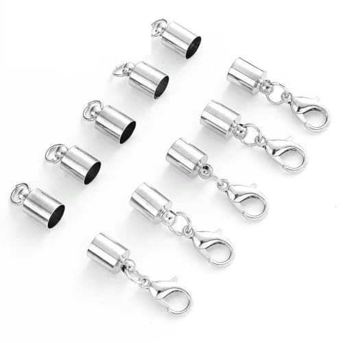 50 Stück Quasten-Endkappen für Lederkordeln, Perlen, 2/2,5/3/3,5/4/4,5/5/5,5/6/7/8/9/10 mm, Endkappe für DIY-Halsketten, Schmuckherstellung, weiß, k, 10 Paar, Durchmesser 5,5 mm 50 Stück Quasten-Endkappen für Lederkordeln, Perlen, 2/2,5/3/3,5/4/4,5/5/5,5/6/7/8/9/10 mm, Endkappe für DIY-Halsketten, Schmuckherstellung, weiß, k, 10 Paar, Durchmesser 5,5 mm von YFSHC