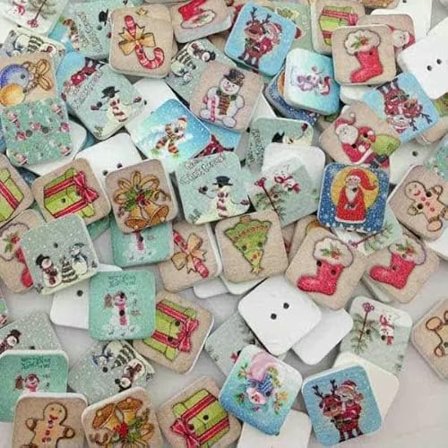 50 Stück gemischte Holzknöpfe in Großpackung, Knöpfe zum Basteln, Knöpfe, rund, bunt, Malknöpfe, WB525-Farbe 1 50 Stück gemischte Holzknöpfe in Großpackung, Knöpfe zum Basteln, Knöpfe, rund, bunt, Malknöpfe, WB525-Farbe 1 von YFSHC