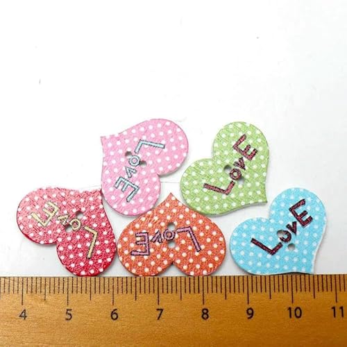 50 Stück gemischte Holzknöpfe mit Liebesherz-Muster, Botones, handgefertigte Accessoires, Dekoration, Scrapbooking, Basteln, 20 x 25 mm, 2 50 Stück gemischte Holzknöpfe mit Liebesherz-Muster, Botones, handgefertigte Accessoires, Dekoration, Scrapbooking, Basteln, 20 x 25 mm, 2 von YFSHC