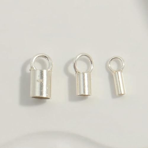 6 Stück/Los S925 Sterlingsilber Durchmesser 1/2/3,0 mm Endspitzen Verschluss Lederband Crimpkappen Verschlüsse für Armbänder Halskettenherstellung-Silber-Durchmesser 1 mm 6 Stück/Los S925 Sterlingsilber Durchmesser 1/2/3,0 mm Endspitzen Verschluss Lederband Crimpkappen Verschlüsse für Armbänder Halskettenherstellung-Silber-Durchmesser 1 mm von YFSHC