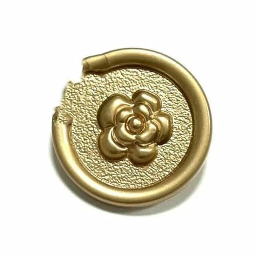 6 Stück 23,0 mm Luxus-Metallperlen-Nähknopf mit fünf Buchstaben und Blumenmotiv für Kleidung, Mantel, Rock, Kleidungszubehör, Golden-H-23,0 mm von YFSHC