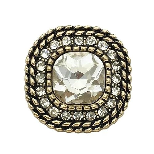 6 Stück - Luxuriöses Luxusdesign, Metallperlen-Blumen-Nähknöpfe für Kleidung, Mantel, Rock, Kleidungszubehör, Golden, Nr. 13–20 mm 6 Stück - Luxuriöses Luxusdesign, Metallperlen-Blumen-Nähknöpfe für Kleidung, Mantel, Rock, Kleidungszubehör, Golden, Nr. 13–20 mm von YFSHC