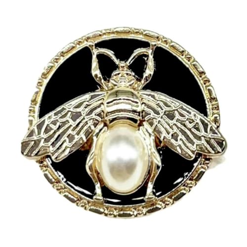 6 Stück - Luxuriöses Luxusdesign, Metallperlen-Blumen-Nähknöpfe für Kleidung, Mantel, Rock, Kleidungszubehör, Golden, Nr. 16–23,0 mm von YFSHC