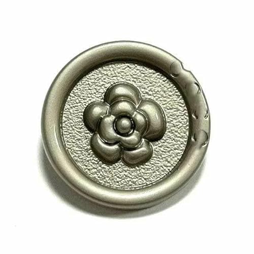6 Stück - Luxuriöses Luxusdesign, Metallperlen-Blumen-Nähknöpfe für Kleidung, Mantel, Rock, Kleidungszubehör, Golden, Nr. 22–23,0 mm 6 Stück - Luxuriöses Luxusdesign, Metallperlen-Blumen-Nähknöpfe für Kleidung, Mantel, Rock, Kleidungszubehör, Golden, Nr. 22–23,0 mm von YFSHC