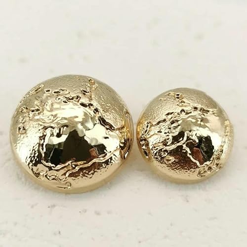 6 Stück luxuriöse goldene Metallknöpfe für Kleidung, Anzugknöpfe im britischen Vintage-College-Stil, handgenähte Mantel-Kleidungsknöpfe, 1–18 mm, 6 Stück von YFSHC