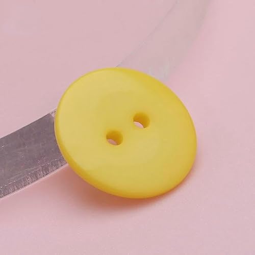 9–30 mm mehrfarbiger Brotknopf mit doppeltem Auge, runde Nähknöpfe aus Kunstharz für DIY-Scrapbooking, Kleidungsstücke, Pullover, Mäntel, Zubehör-Gelb-40L 25,0 m 9–30 mm mehrfarbiger Brotknopf mit doppeltem Auge, runde Nähknöpfe aus Kunstharz für DIY-Scrapbooking, Kleidungsstücke, Pullover, Mäntel, Zubehör-Gelb-40L 25,0 m von YFSHC