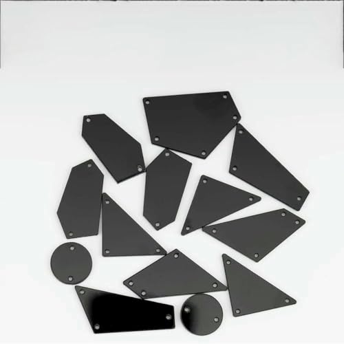 Acryl-Spiegel mit flacher Rückseite, zum Aufnähen, verschiedene Größen, mehrfarbige Steine für Kleidungsstücke, DIY-Dekoration, Jet, 100 Stück Acryl-Spiegel mit flacher Rückseite, zum Aufnähen, verschiedene Größen, mehrfarbige Steine für Kleidungsstücke, DIY-Dekoration, Jet, 100 Stück von YFSHC