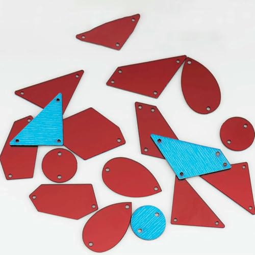 Acrylspiegel mit flacher Rückseite, verschiedene Größen, zum Aufnähen, mehrfarbige Steine für Kleidungsstücke, DIY-Dekoration, Burgunderrot, 100 Stück von YFSHC