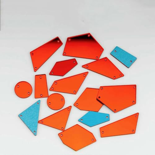 Acrylspiegel mit flacher Rückseite, verschiedene Größen, zum Aufnähen, mehrfarbige Steine für Kleidungsstücke, DIY-Dekoration, Hyazinthe, 100 Stück von YFSHC