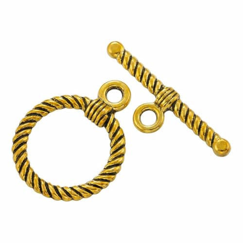 Antike Farbe Vintage Knebelverschluss Haken Perlenkette OT-Anschluss für DIY Handwerk Zubehör-Rot Antike Farbe Vintage Knebelverschluss Haken Perlenkette OT-Anschluss für DIY Handwerk Zubehör-Rot von YFSHC