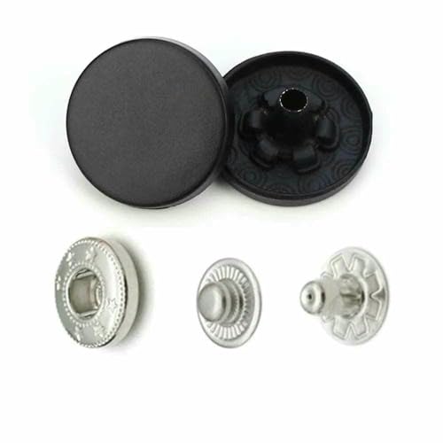 Bunte 831 Metall-Druckknöpfe zum Nähen von Knöpfen für Lederhandwerkstaschen, Kleidung, Mäntel, Jacken, H001 Schwarz, 831, 40er-Set Bunte 831 Metall-Druckknöpfe zum Nähen von Knöpfen für Lederhandwerkstaschen, Kleidung, Mäntel, Jacken, H001 Schwarz, 831, 40er-Set von YFSHC