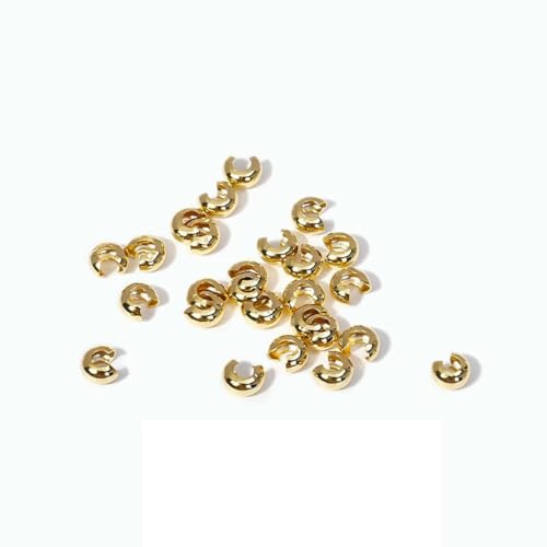 DIY-Schmuckherstellungszubehör, 14 Karat vergoldete Messingabdeckungen, Crimp-Endperlen, Kalottenenden, Röhrenperlen, Schmuckzubehör-14 Karat vergoldet_a-20 Stück DIY-Schmuckherstellungszubehör, 14 Karat vergoldete Messingabdeckungen, Crimp-Endperlen, Kalottenenden, Röhrenperlen, Schmuckzubehör-14 Karat vergoldet_a-20 Stück von YFSHC