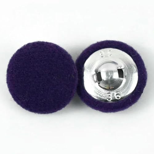 Deepeel 50 Stück 15–38 mm Kaschmir-bezogene Knöpfe, dekorativer Windjacken-Mantelknopf, Kleidung, Scrapbook, DIY-Nähzubehör, Dunkelviolett, 30 mm Deepeel 50 Stück 15–38 mm Kaschmir-bezogene Knöpfe, dekorativer Windjacken-Mantelknopf, Kleidung, Scrapbook, DIY-Nähzubehör, Dunkelviolett, 30 mm von YFSHC