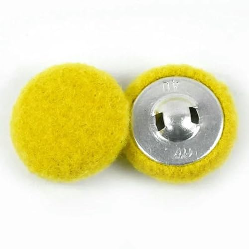 Deepeel 50 Stück 15–38 mm Kaschmir-bezogene Knöpfe, dekorativer Windjacken-Mantelknopf, Kleidung, Scrapbook, DIY-Nähzubehör, Gelb, 25 mm Deepeel 50 Stück 15–38 mm Kaschmir-bezogene Knöpfe, dekorativer Windjacken-Mantelknopf, Kleidung, Scrapbook, DIY-Nähzubehör, Gelb, 25 mm von YFSHC