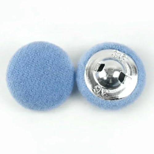 Deepeel 50 Stück 15–38 mm Kaschmir-bezogene Knöpfe, dekorativer Windjacken-Mantelknopf, Kleidung, Scrapbook, DIY-Nähzubehör, Hellblau, 15 mm Deepeel 50 Stück 15–38 mm Kaschmir-bezogene Knöpfe, dekorativer Windjacken-Mantelknopf, Kleidung, Scrapbook, DIY-Nähzubehör, Hellblau, 15 mm von YFSHC