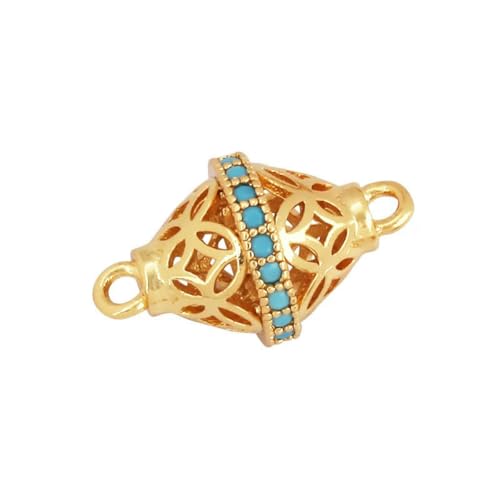 Delicacy Fashion Hohlperlen-Röhrchen, Metall-Messing-Basis, 18 Karat Gold, Schmuckherstellung, Perlenknotenzubehör, Zubehör, L47-L473320-Türkis Delicacy Fashion Hohlperlen-Röhrchen, Metall-Messing-Basis, 18 Karat Gold, Schmuckherstellung, Perlenknotenzubehör, Zubehör, L47-L473320-Türkis von YFSHC