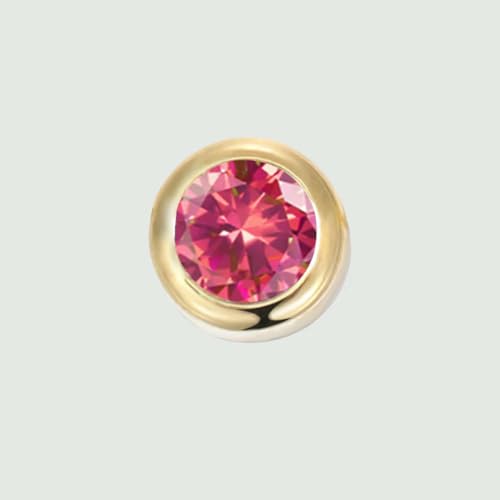 Edelstahl-Charm, Strass-Halskettenanhänger, modisch, 12 Farben, Geburtsstein, für Schmuckherstellung, Damen, DIY-Zubehör, Juli, Rose, Splitterfarbe von YFSHC