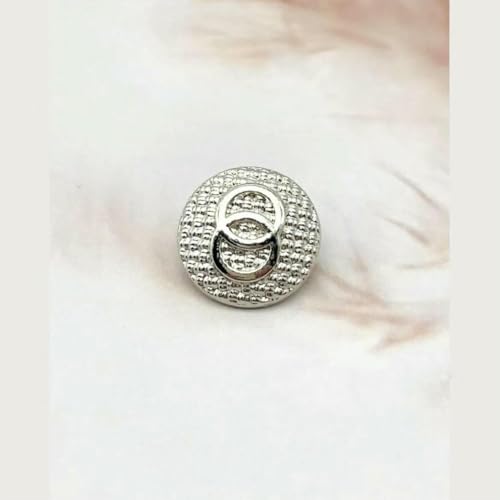 Einfache Metallknöpfe mit Doppelschlaufe, DIY-Schaft, 10 Stück, goldener Anzug, runder Mantelknopf, Manschettenknöpfe-NB-2-9-2-25 mm von YFSHC