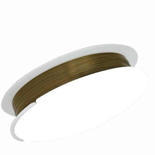Farbechter Kupferdraht für Armbänder, Halsketten, Schmuck, DIY-Zubehör, 0,2/0,25/0,3/0,5/0,6/0,7/1,0 mm, Basteldraht zum Perlenbinden, HK018, Antikbronze, 0,8 mm – 2,4,0 Meter Farbechter Kupferdraht für Armbänder, Halsketten, Schmuck, DIY-Zubehör, 0,2/0,25/0,3/0,5/0,6/0,7/1,0 mm, Basteldraht zum Perlenbinden, HK018, Antikbronze, 0,8 mm – 2,4,0 Meter von YFSHC
