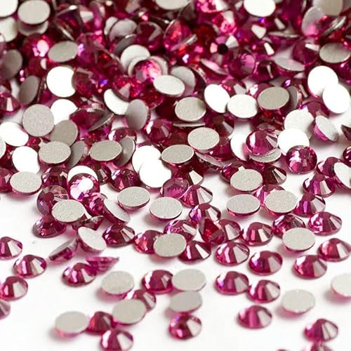Flache Rückseite, Kristall-Strasssteine, Nagelkleidung für Handarbeiten, DIY, Basteln, Dekor, Edelsteine, Fuchsia, SS20, 1440 Stück Flache Rückseite, Kristall-Strasssteine, Nagelkleidung für Handarbeiten, DIY, Basteln, Dekor, Edelsteine, Fuchsia, SS20, 1440 Stück von YFSHC