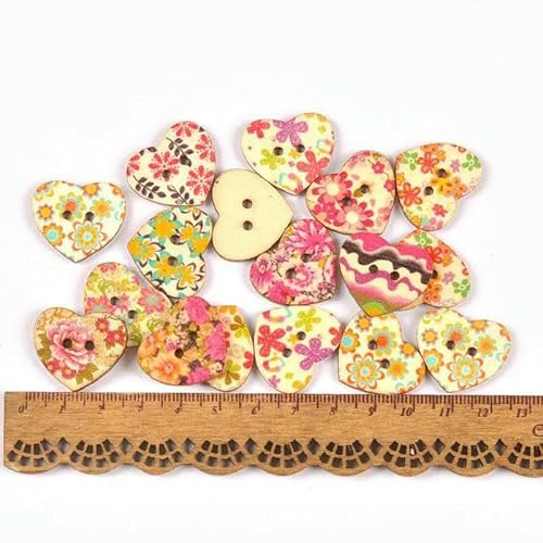 Gemischte Cartoon-Malerei Dekorative Holzknöpfe zum Nähen von Kleidung Scrapbooking Basteln Wohnkultur 15-35mm MT1892-MT1893-6 von YFSHC