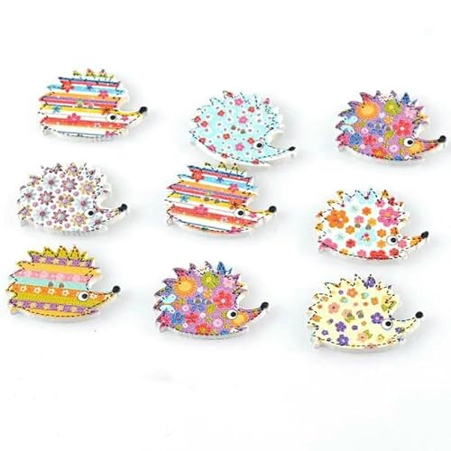 Gemischte Cartoon-Malerei Dekorative Holzknöpfe zum Nähen von Kleidung Scrapbooking Basteln Wohnkultur 15-35mm MT1892-mt1598 von YFSHC