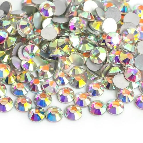 Glitzerkristall-Strasssteine, nicht Hotfix-Strasssteine, DIY-Glas-Strasssteine, flache Rückseite, Diamantnägel, Kristalle, Strass für Nagel-Charms, Kleid-Kristall AB-SS4-1440 Stück Glitzerkristall-Strasssteine, nicht Hotfix-Strasssteine, DIY-Glas-Strasssteine, flache Rückseite, Diamantnägel, Kristalle, Strass für Nagel-Charms, Kleid-Kristall AB-SS4-1440 Stück von YFSHC