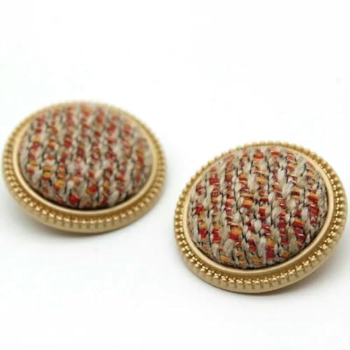 Goldene runde Stoffknöpfe aus Metall für Handarbeiten, Kleidung, Damen, Mantel, Anzug, Strickjacke, 6 Stück, Nähknopf KD874-Grasgrün-30MM 6 Stück Goldene runde Stoffknöpfe aus Metall für Handarbeiten, Kleidung, Damen, Mantel, Anzug, Strickjacke, 6 Stück, Nähknopf KD874-Grasgrün-30MM 6 Stück von YFSHC