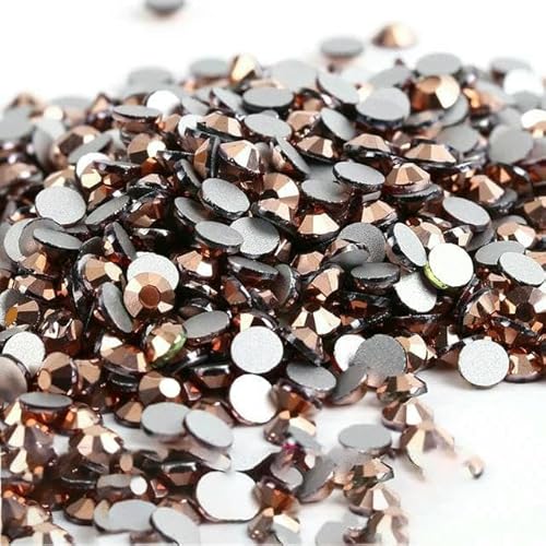 Großes Großpackungspaket SS3-SS30 Flatback Nicht-Hotfix-Kristall-Nagelkunst-Strassstein-Dekoration, Glitzer, Flatback-Kristall AB-Roségold-SS30, 2880 Stück von YFSHC