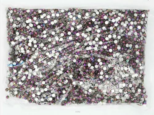 Großes Großpackungspaket SS3-SS30 Flatback Nicht-Hotfix-Kristall-Strassstein-Dekoration für Nagelkunst, Glitzer, Flatback-Kristall AB-Rainbow Rose Gold-SS3, 14400 Stück von YFSHC