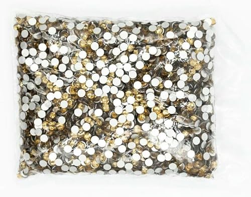 Großes Großpaket SS3-SS30 Flatback Nicht Hotfix Kristall Nail Art Strass Dekoration Glitzer Flatback Kristall AB-Lt.C.Topaz-SS30 2880 Stück von YFSHC