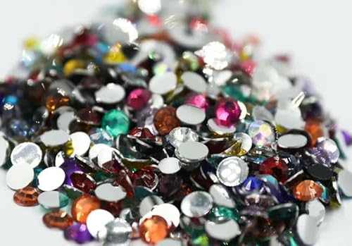 Großes Paket, 2–6 mm, Harz, flache Rückseite, Kristall, AB, silberfarbene Unterseite, Harz, nicht Hotfix-Strasssteine, Nailart, Kleidung, gemischte Farben, 3,0 mm SS10, 1 Großes Paket, 2–6 mm, Harz, flache Rückseite, Kristall, AB, silberfarbene Unterseite, Harz, nicht Hotfix-Strasssteine, Nailart, Kleidung, gemischte Farben, 3,0 mm SS10, 1 von YFSHC