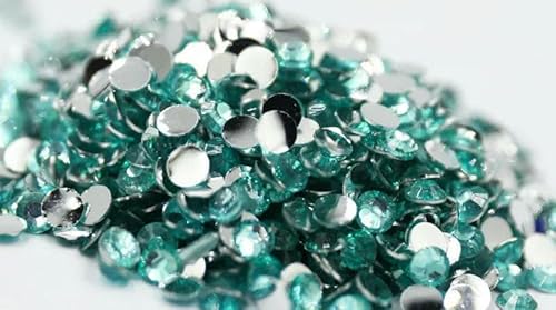 Großes Paket, 2–6 mm, Harz, flache Rückseite, Kristall, AB, silberfarbene Unterseite, Harz, nicht Hotfix-Strasssteine, für Nagelkunst, Kleidungsstücke, Helles Aquamarin, Großes Paket, 2–6 mm, Harz, flache Rückseite, Kristall, AB, silberfarbene Unterseite, Harz, nicht Hotfix-Strasssteine, für Nagelkunst, Kleidungsstücke, Helles Aquamarin, von YFSHC