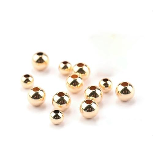Großhandel 50 STÜCK 2–4,0 mm 14 Karat Goldperlen, runde, glatte Schmuckperlen für die Herstellung von Armbändern und Halsketten, 14 Karat Goldschmuck-Erkenntnisse, 4,0 mm, 50 STÜCK Großhandel 50 STÜCK 2–4,0 mm 14 Karat Goldperlen, runde, glatte Schmuckperlen für die Herstellung von Armbändern und Halsketten, 14 Karat Goldschmuck-Erkenntnisse, 4,0 mm, 50 STÜCK von YFSHC