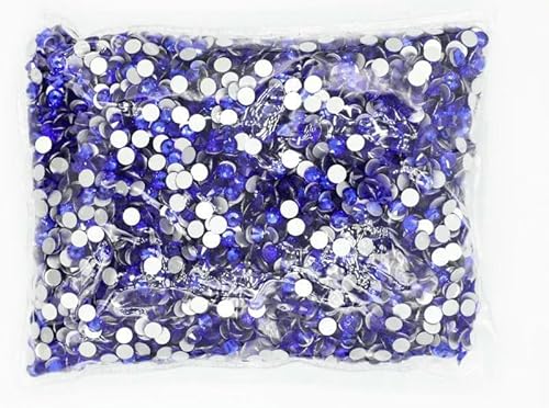 Großpackung SS3-SS30 Flatback Crystal AB Nicht-Hotfix-Strasssteine, klarer AB-Strass für Nailart-Dekoration, Saphir, SS20, 14400 Stück von YFSHC